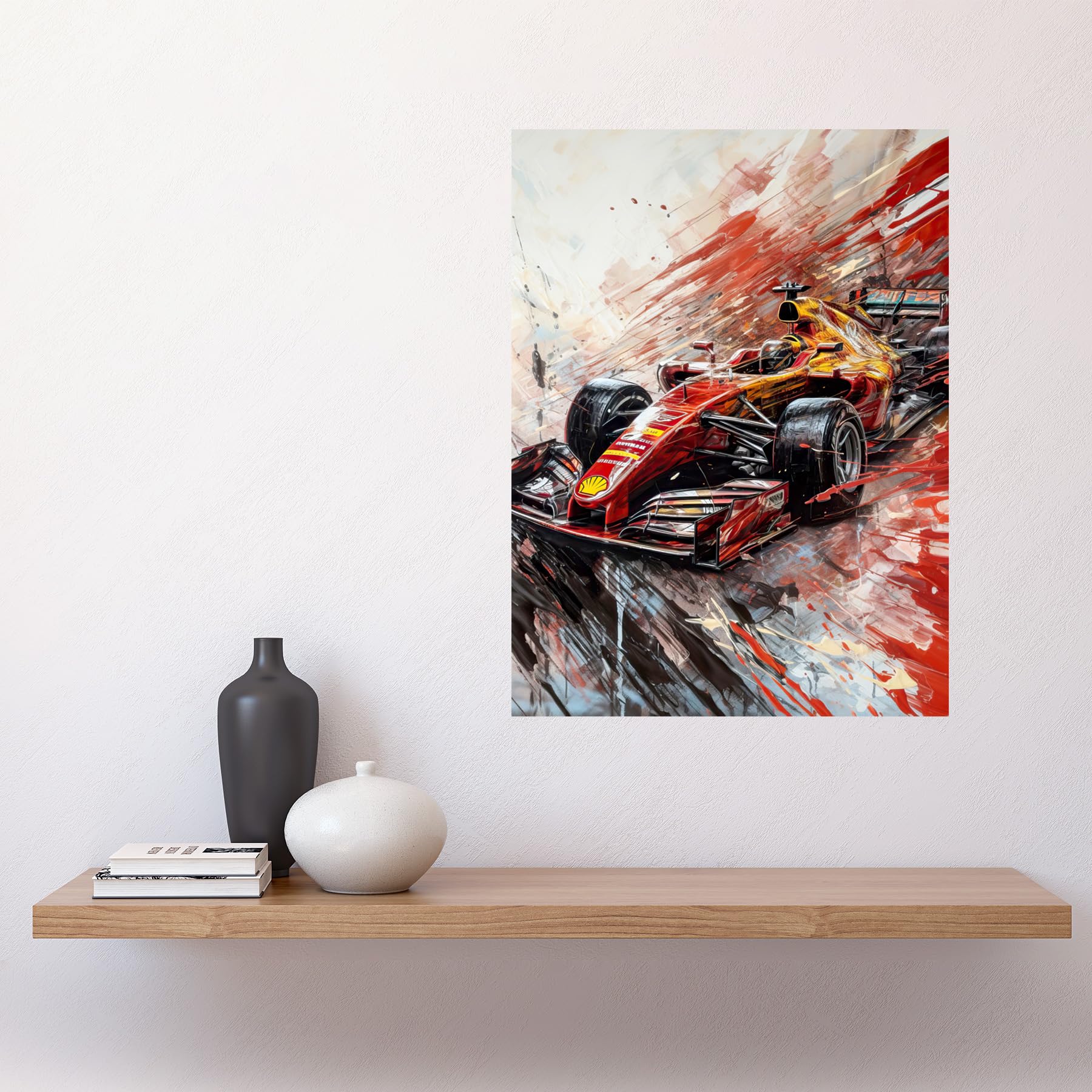 Amazon.com: Artery8 Grand Prix Red Race Car Action Shot Paint